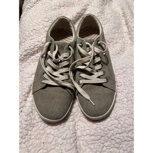 Taos Womens Lace-Up Canvas Sneakers Gray Size 10 Casual Shoes